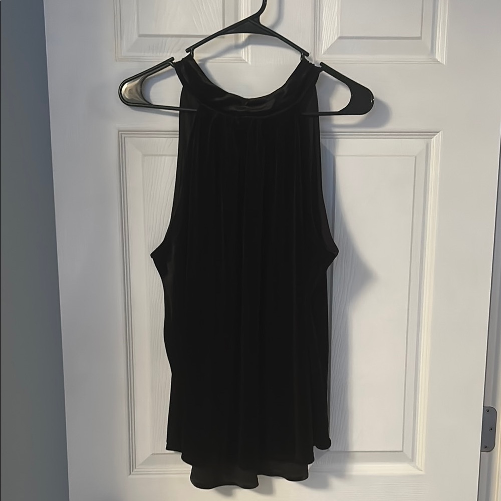 Gibson Black Velvet Sleeveless Halter Top